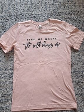 Bella Canvas Pink "Find Me Where The Wild Things Are" Short Sleeve Tee